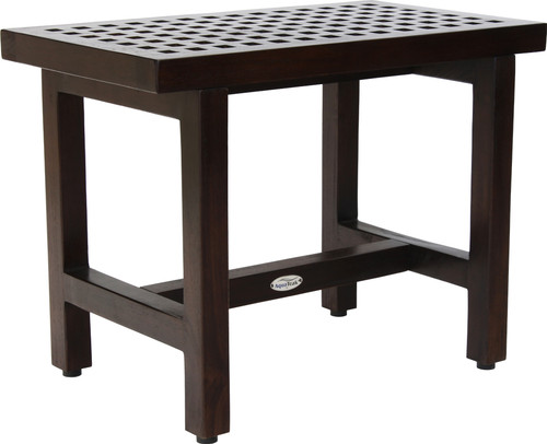 Patented 24" Grate Lotus Mocha-Shield Teak Shower Bench